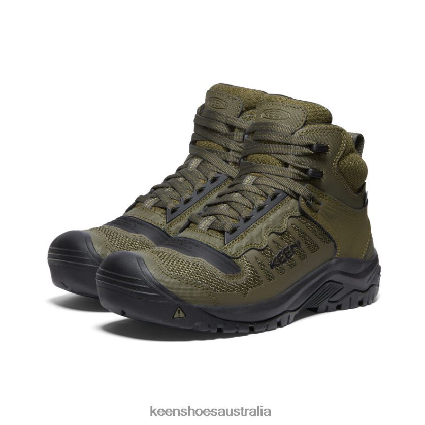 KEEN Footwear TLDLTR6 Dark Olive/Black Reno KBF Waterproof Mid (Soft Toe) Men