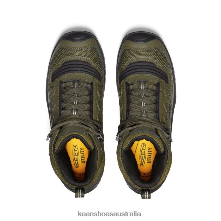 KEEN Footwear TLDLTR6 Dark Olive/Black Reno KBF Waterproof Mid (Soft Toe) Men