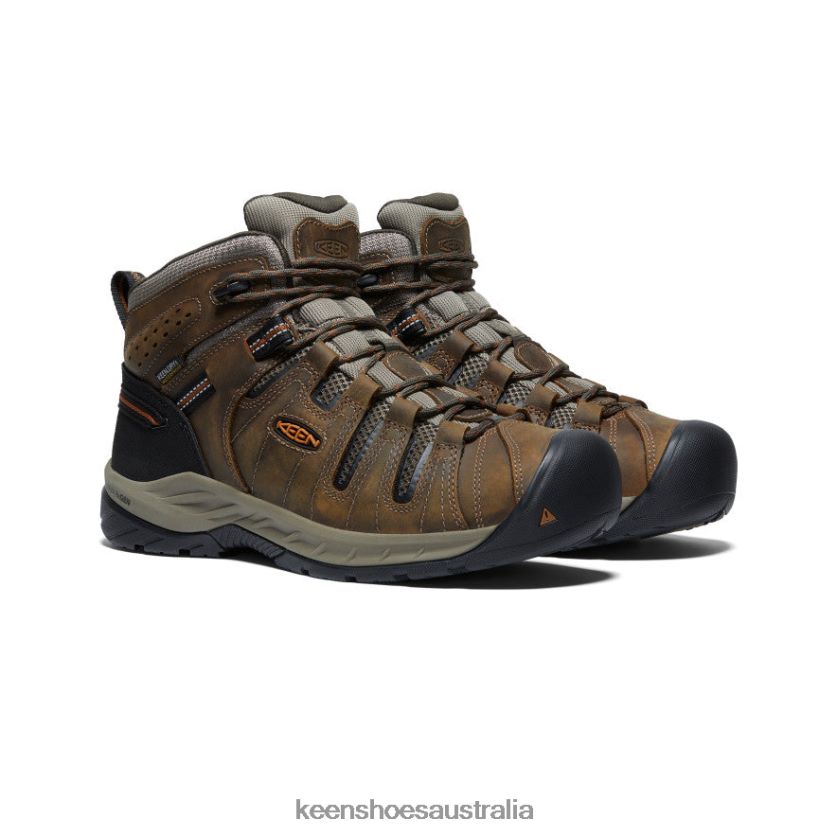 KEEN Footwear TLDLTR75 Black Olive/Brindle Flint II Waterproof Mid (Soft Toe) Men