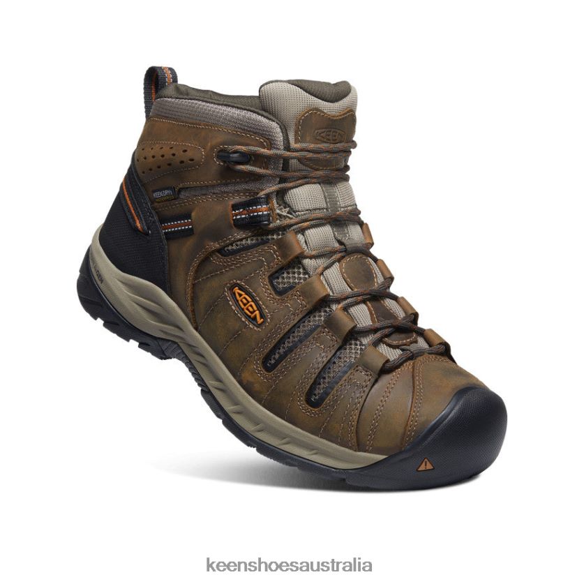 KEEN Footwear TLDLTR75 Black Olive/Brindle Flint II Waterproof Mid (Soft Toe) Men