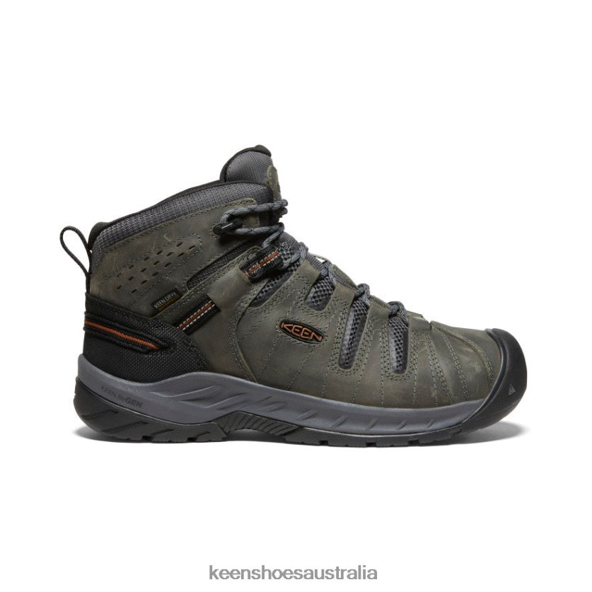 KEEN Footwear TLDLTR76 Steel Grey/Tortoise Shell Flint II Waterproof Mid (Soft Toe) Men