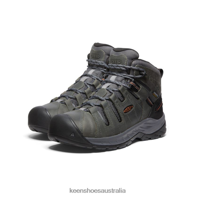 KEEN Footwear TLDLTR76 Steel Grey/Tortoise Shell Flint II Waterproof Mid (Soft Toe) Men