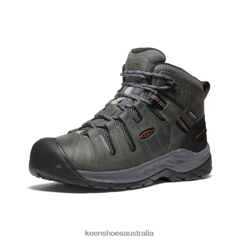 KEEN Footwear TLDLTR76 Steel Grey/Tortoise Shell Flint II Waterproof Mid (Soft Toe) Men