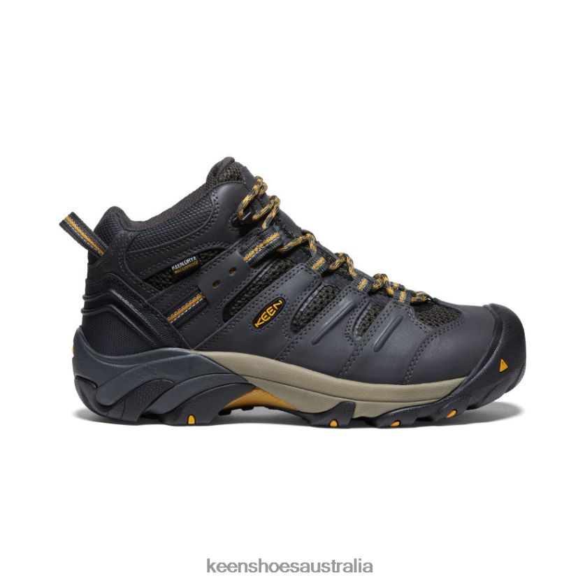 KEEN Footwear TLDLTR91 Raven/Tawny Olive Lansing Mid Waterproof (Steel Toe) Men