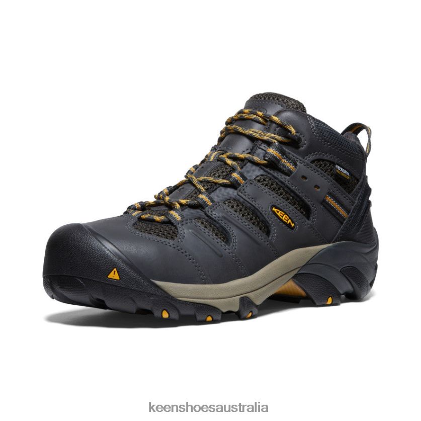 KEEN Footwear TLDLTR91 Raven/Tawny Olive Lansing Mid Waterproof (Steel Toe) Men