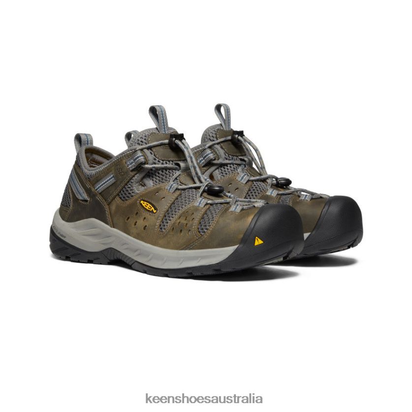 KEEN Footwear TLDLTR225 Gargoyle/Midnight Navy Atlanta Cool II ESD (Steel Toe) Men