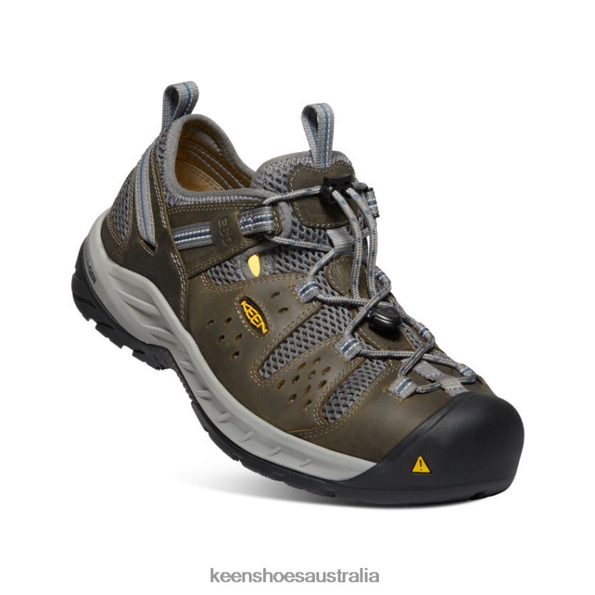 KEEN Footwear TLDLTR225 Gargoyle/Midnight Navy Atlanta Cool II ESD (Steel Toe) Men