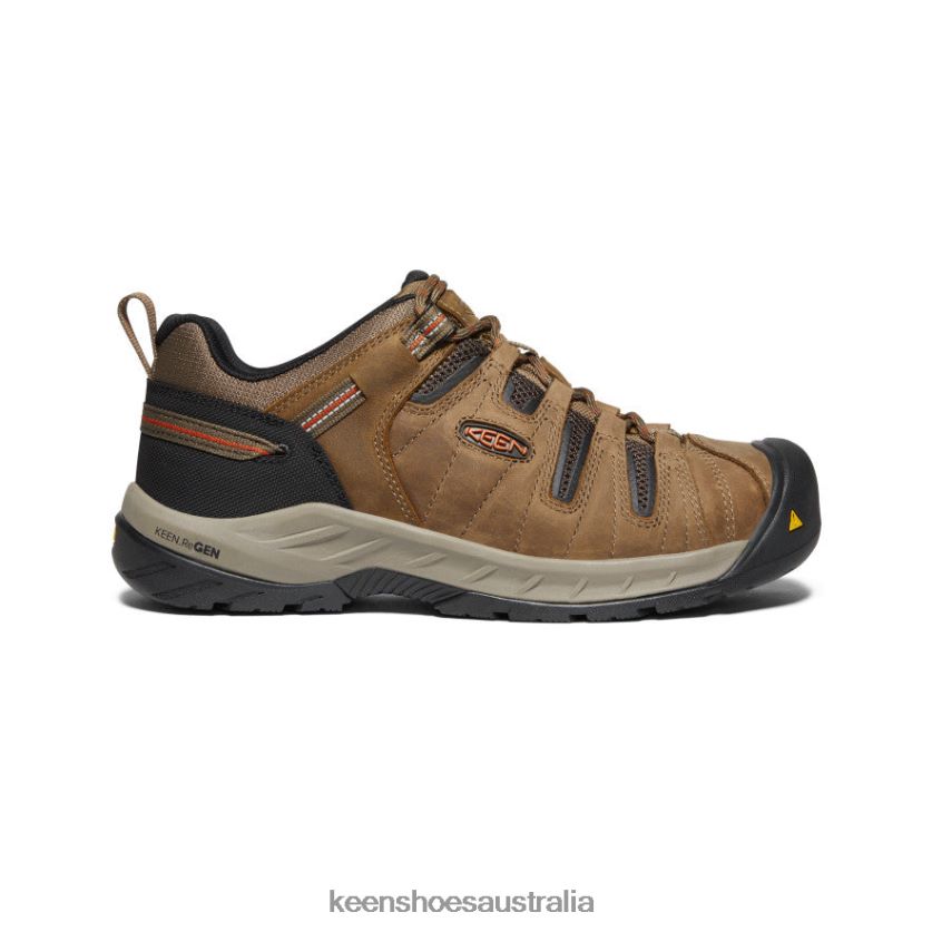 KEEN Footwear TLDLTR254 Shitake/Rust Flint II (Steel Toe) Men