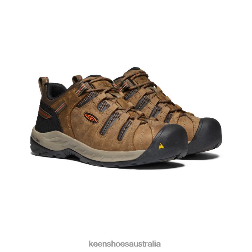 KEEN Footwear TLDLTR254 Shitake/Rust Flint II (Steel Toe) Men