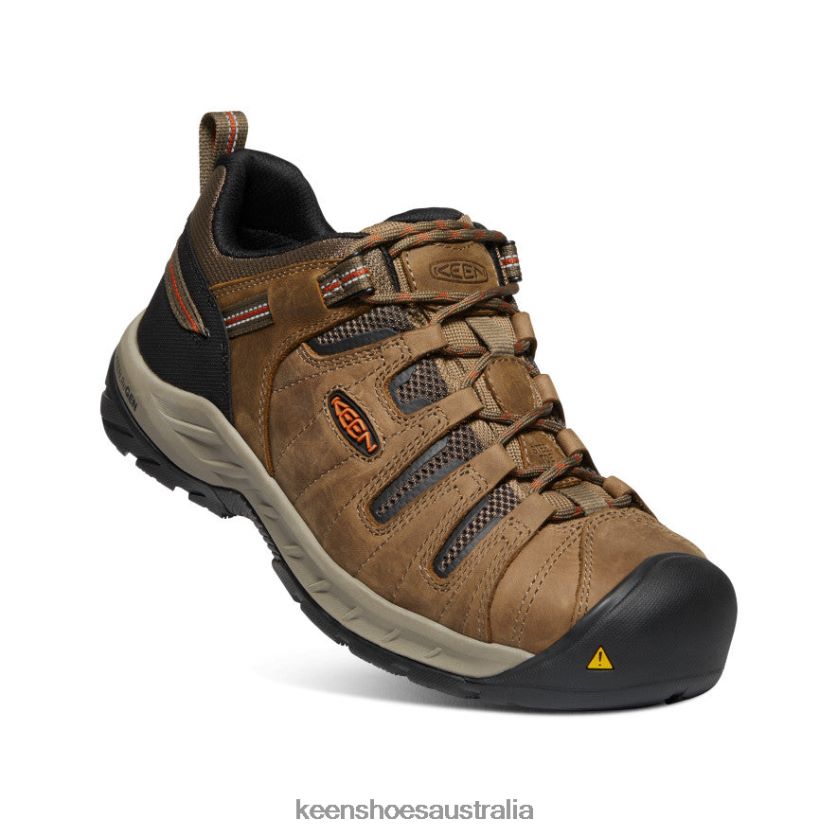 KEEN Footwear TLDLTR254 Shitake/Rust Flint II (Steel Toe) Men