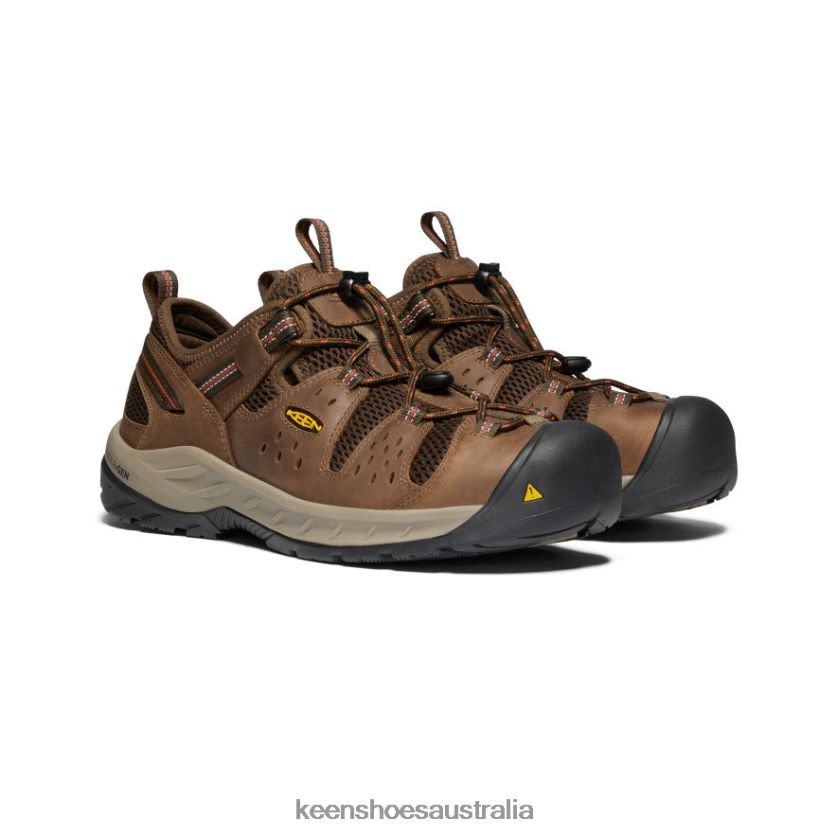 KEEN Footwear TLDLTR278 Shitake/Rust Atlanta Cool II (Steel Toe) Men