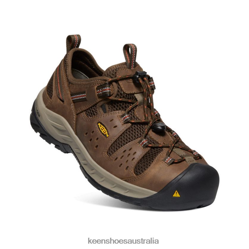 KEEN Footwear TLDLTR278 Shitake/Rust Atlanta Cool II (Steel Toe) Men