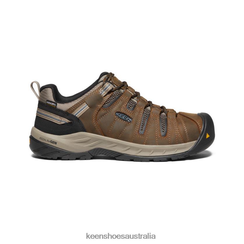 KEEN Footwear TLDLTR280 Cascade Brown/Orion Blue Flint II Waterproof (Steel Toe) Men