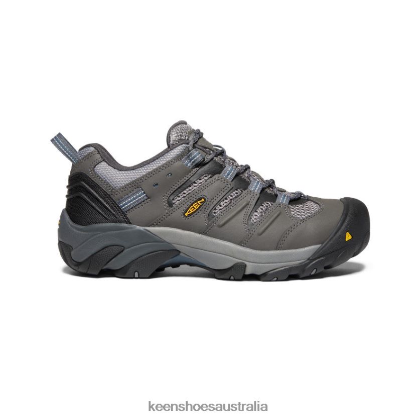 KEEN Footwear TLDLTR301 Magnet/Majolica Blue Lansing Low (Steel Toe) Men