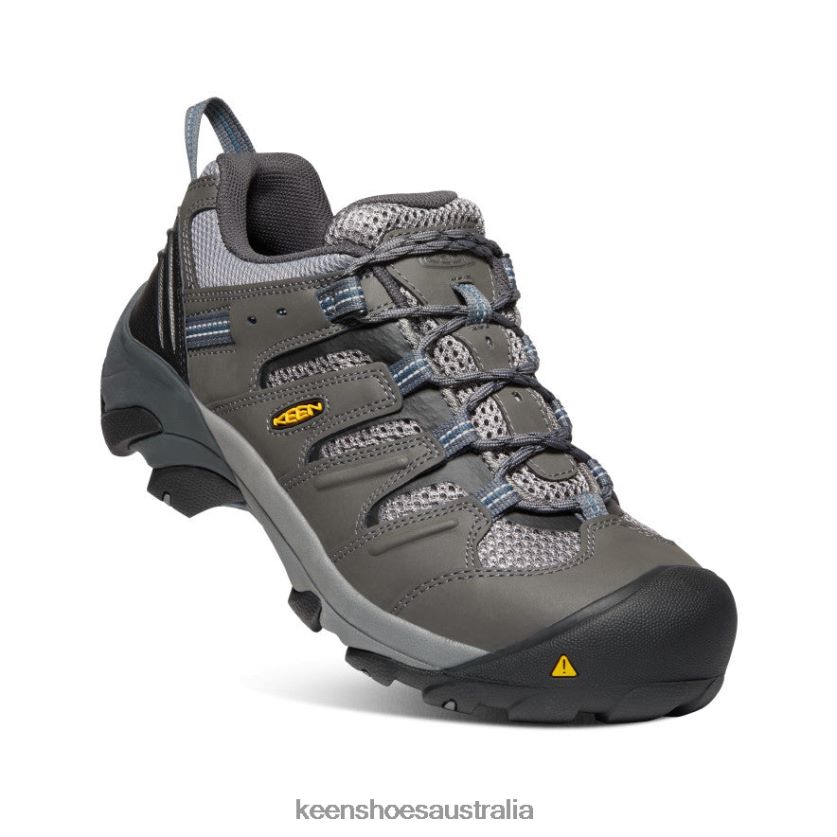 KEEN Footwear TLDLTR301 Magnet/Majolica Blue Lansing Low (Steel Toe) Men