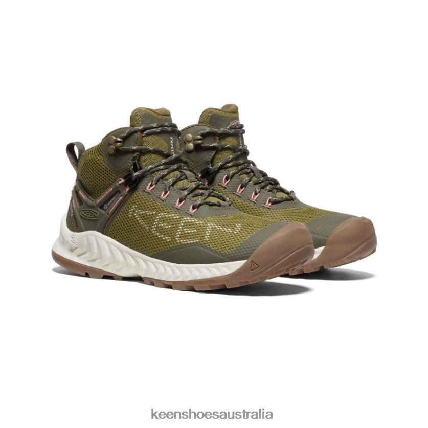 KEEN Footwear TLDLTR468 Olive Drab/Silver Birch NXIS EVO Waterproof Boot Women