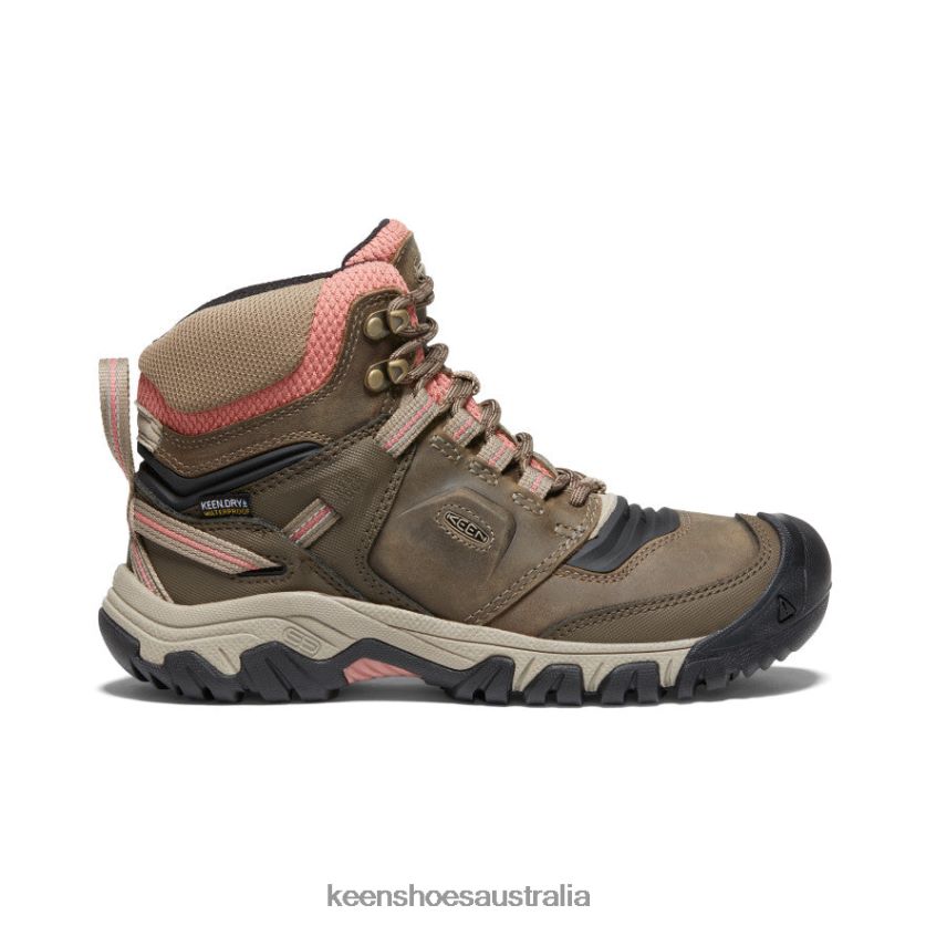 KEEN Footwear TLDLTR573 Timberwolf/Brick Dust Ridge Flex Waterproof Boot Women