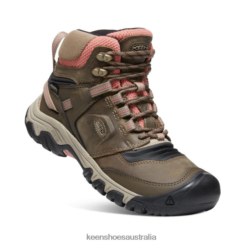 KEEN Footwear TLDLTR573 Timberwolf/Brick Dust Ridge Flex Waterproof Boot Women