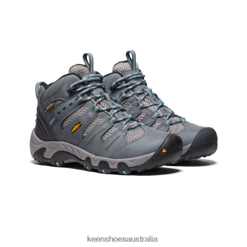 KEEN Footwear TLDLTR597 Steel Grey/Wasabi Koven Waterproof Boot Women