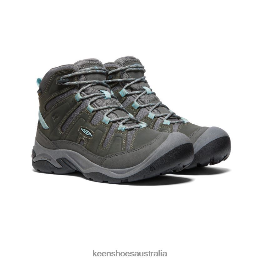 KEEN Footwear TLDLTR639 Steel Grey/Cloud Blue Circadia Waterproof Boot Women