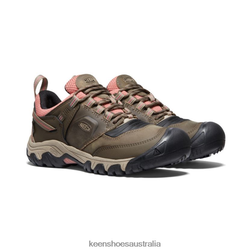 KEEN Footwear TLDLTR649 Timberwolf/Brick Dust Ridge Flex Waterproof Women