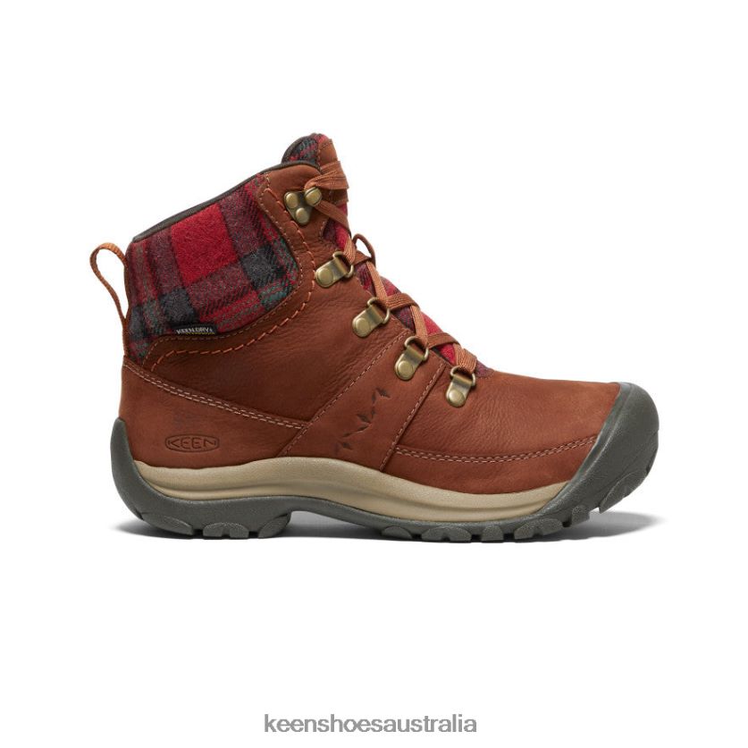 KEEN Footwear TLDLTR677 Tortoise Shell/Red Plaid Kaci III Winter Waterproof Boot Women