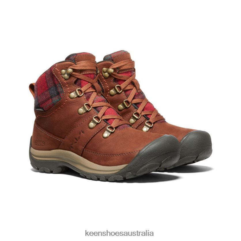 KEEN Footwear TLDLTR677 Tortoise Shell/Red Plaid Kaci III Winter Waterproof Boot Women