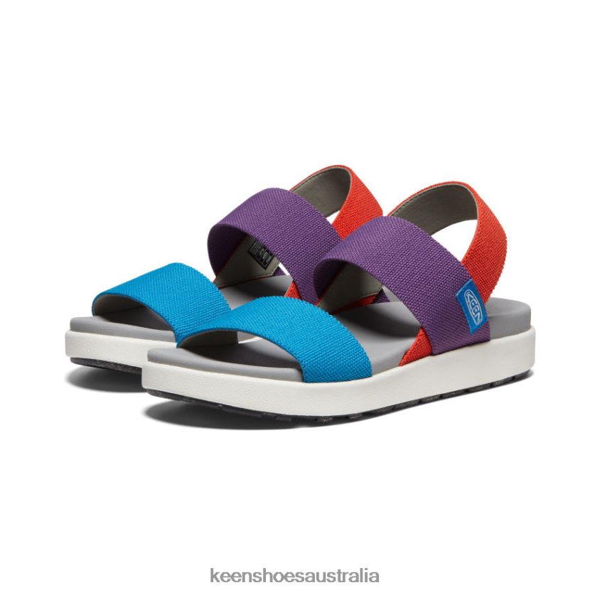 KEEN Footwear TLDLTR419 Charisma/Red Clay/Fjord Blue Tri-Tone Elle Backstrap Sandal Women