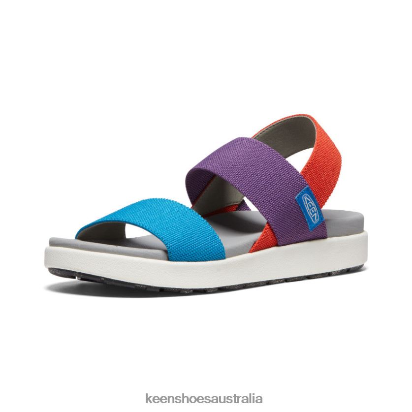 KEEN Footwear TLDLTR419 Charisma/Red Clay/Fjord Blue Tri-Tone Elle Backstrap Sandal Women