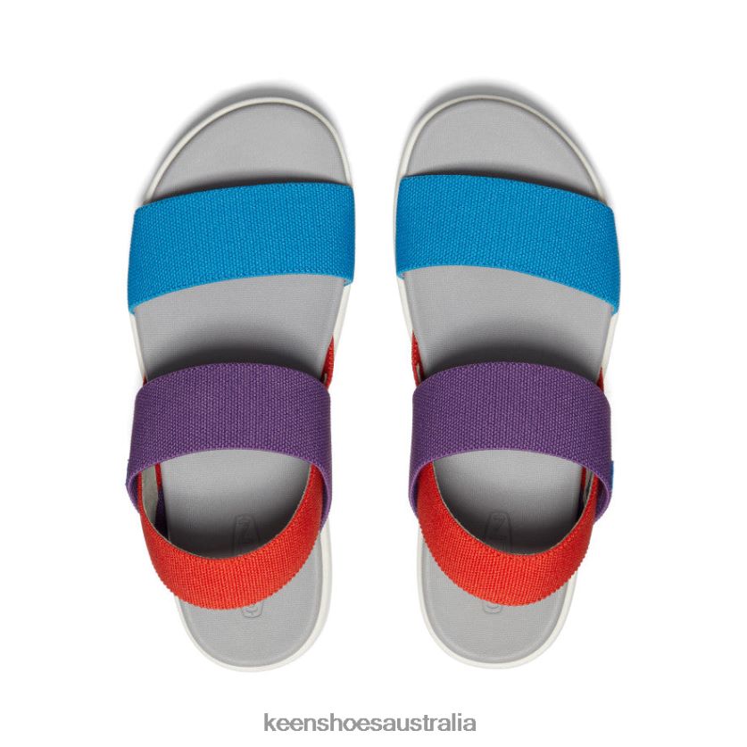 KEEN Footwear TLDLTR419 Charisma/Red Clay/Fjord Blue Tri-Tone Elle Backstrap Sandal Women