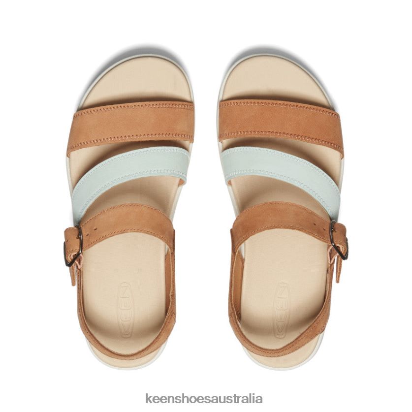 KEEN Footwear TLDLTR447 Natural Leather/Clearly Aqua Ellecity Backstrap Women