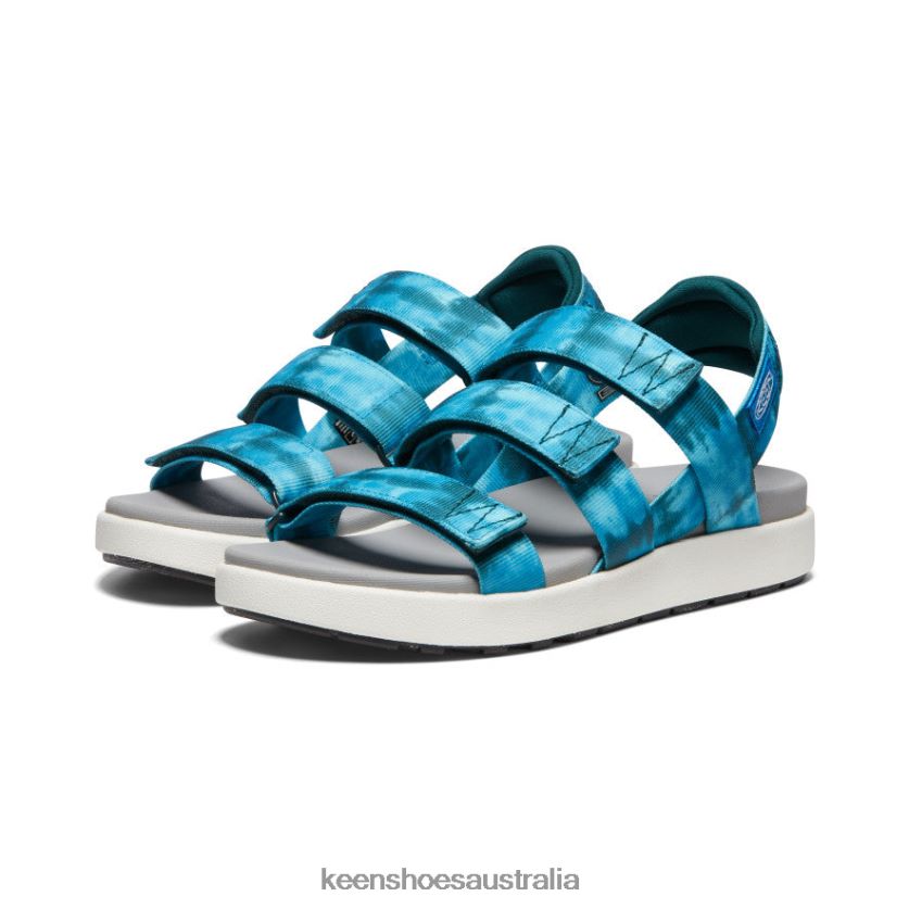 KEEN Footwear TLDLTR473 Seamoss Tie Dye/Star White Elle Strappy Women