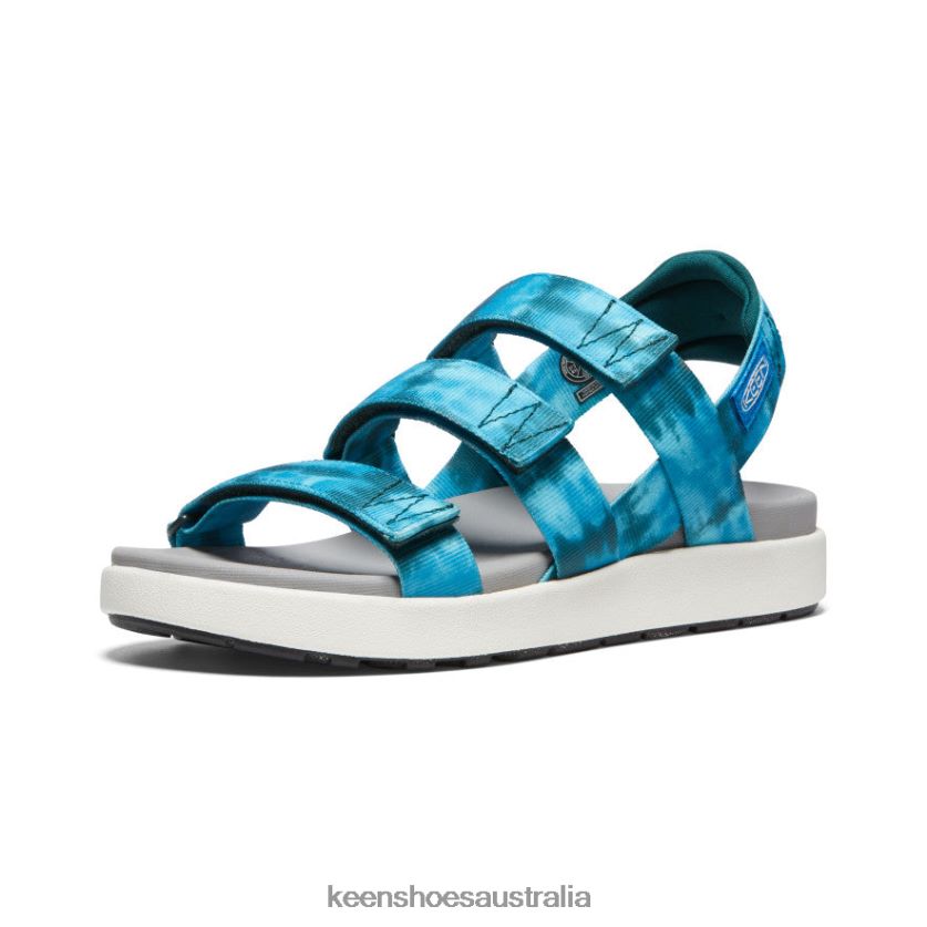 KEEN Footwear TLDLTR473 Seamoss Tie Dye/Star White Elle Strappy Women