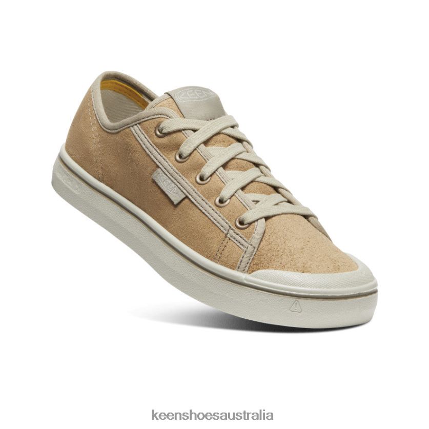 KEEN Footwear TLDLTR627 Beige/Silver Birch Elsa Harvest Leather Sneaker Women