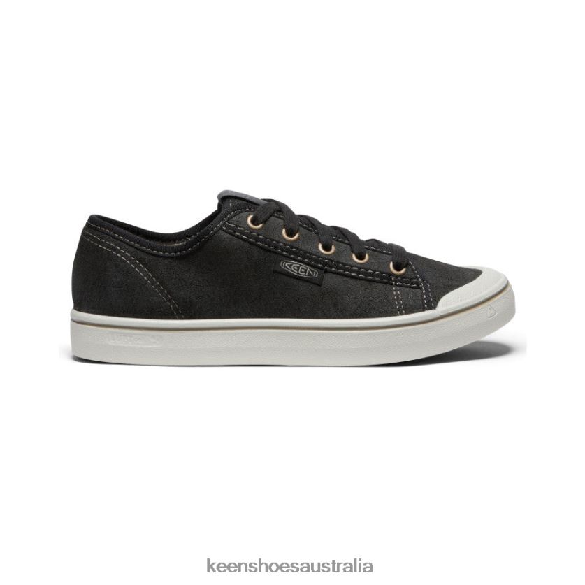 KEEN Footwear TLDLTR628 Black/Silver Birch Elsa Harvest Leather Sneaker Women