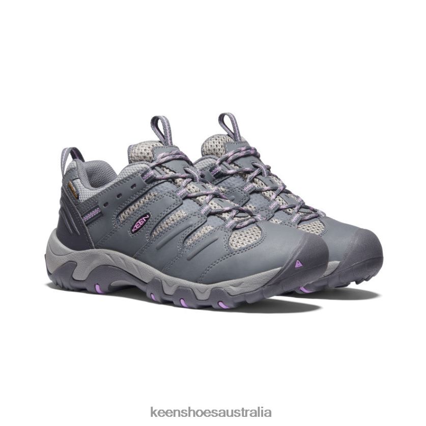 KEEN Footwear TLDLTR665 Steel Grey/African Violet Koven Waterproof Shoe Women