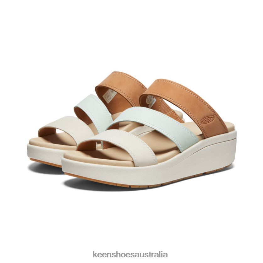 KEEN Footwear TLDLTR442 Natural Leather/Clearly Aqua Ellecity Slide Women