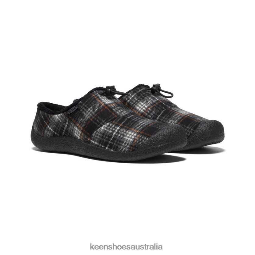 KEEN Footwear TLDLTR485 Black Plaid/Steel Grey Howser III Slide Women