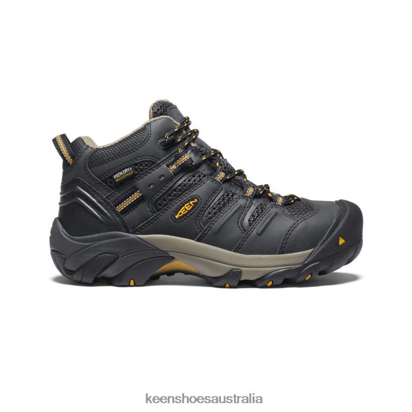 KEEN Footwear TLDLTR598 Raven/Tawny Olive Lansing Waterproof Mid (Steel Toe) Women