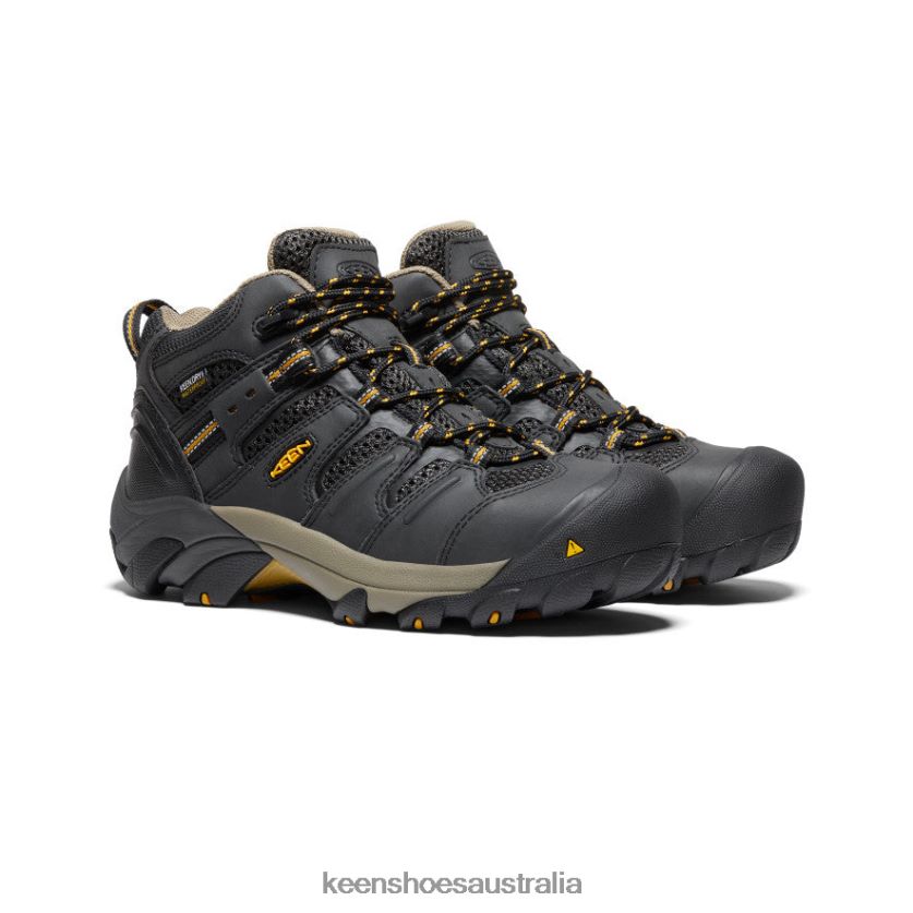 KEEN Footwear TLDLTR598 Raven/Tawny Olive Lansing Waterproof Mid (Steel Toe) Women