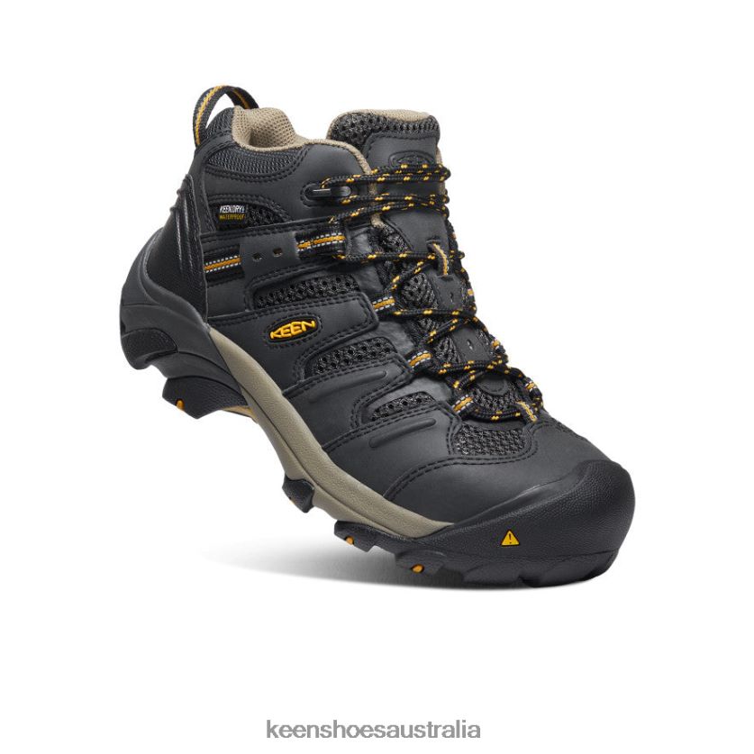 KEEN Footwear TLDLTR598 Raven/Tawny Olive Lansing Waterproof Mid (Steel Toe) Women