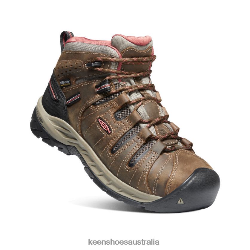KEEN Footwear TLDLTR608 Cascade Brown/Brick Dust Flint II Waterproof Boot (Soft Toe) Women